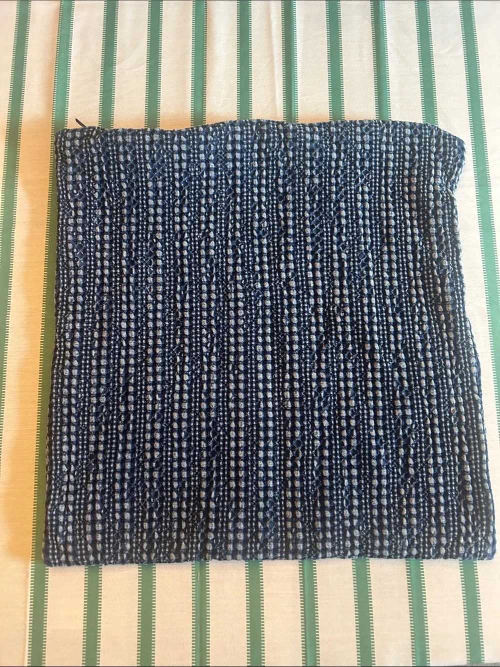 Pottery Barn Honeycomb Textured Pillow Cover, Lot of 2, Sailor Navy Blue, 18” - Picture 4 of 10